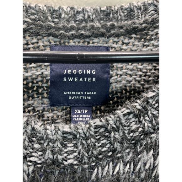 American Eagle Outfitters Jegging Sweater Snowflake Fair Isle Raglan Size XS - Picture 4 of 5